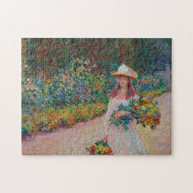 Quebra-cabeça Jeune fille dans le jardin de Giverny, 1888 (Horizontal)