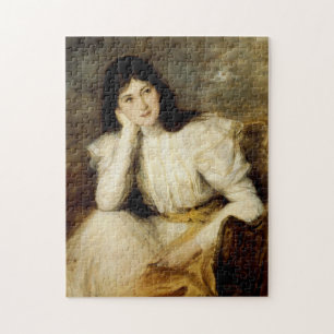 Quebra-cabeça Jeune Fille Reveuse, Retrato de Berthi Capel