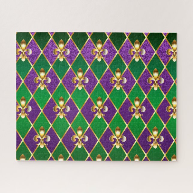 Quebra-cabeça Jewelry Background Mardi Gras (Horizontal)