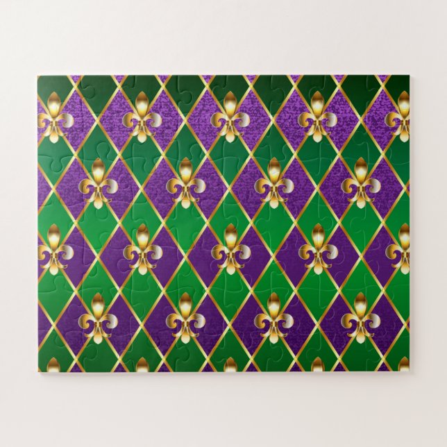 Quebra-cabeça Jewelry Background Mardi Gras (Horizontal)