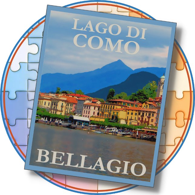 Quebra-cabeça JIGSAW - Poster de viagens Bellagio  (Criador carregado)