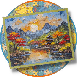 Quebra-cabeça JIGSAW PUZZLE - Japanese Landscape - Digital Art