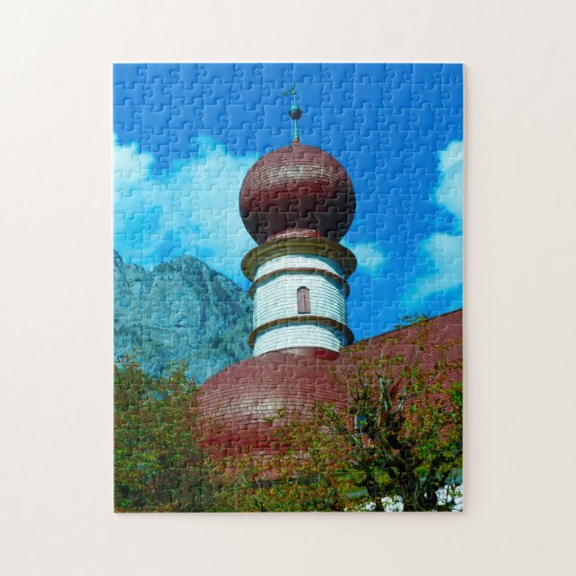 Quebra-cabeça Jigsaws Bartholomä Rua Rei Berchtesgadener. (Vertical)