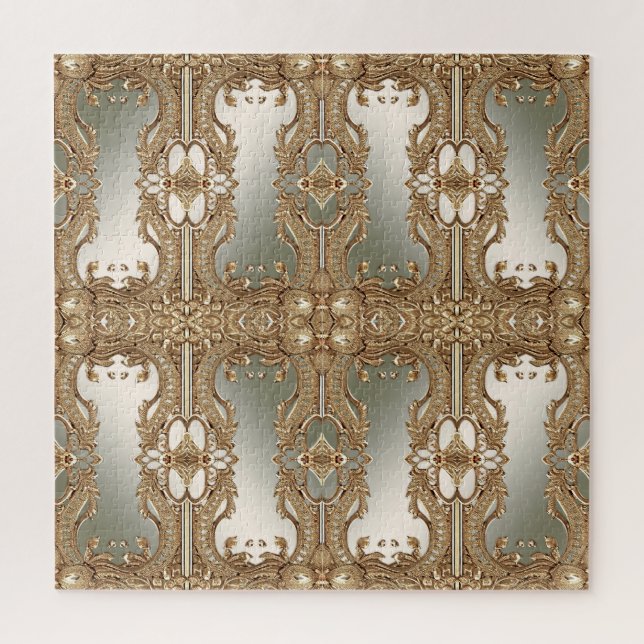 Quebra-cabeça Jigsera do Ornamentado Dourado (Vertical)