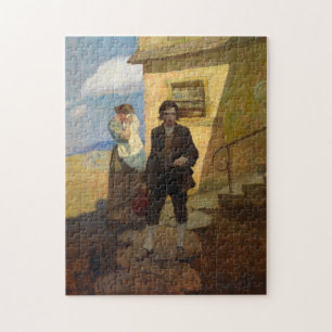 Quebra-cabeça Jim Hawkins sai de casa por Newell Convers Wyeth