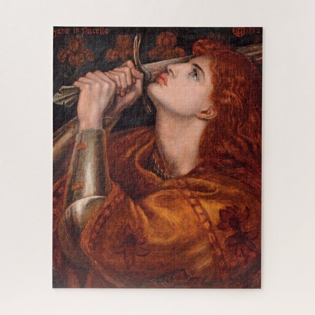 Quebra-cabeça Joan of Arc (Retrait) (por Dante Gabriel Rossetti) (Vertical)