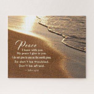 Quebra-cabeça João 14:27 Jesus diz, "Paz que eu saio contigo,"