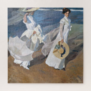 Quebra-cabeça Joaquin Sorolla - Mulheres caminhando na praia