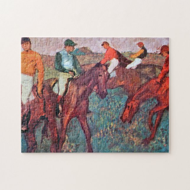 Quebra-cabeça Jockey e Horse, Edgar Degas (Horizontal)