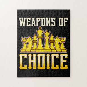 Quebra-cabeça Jogador da Equipe Chess Cite Armas Escolhidas