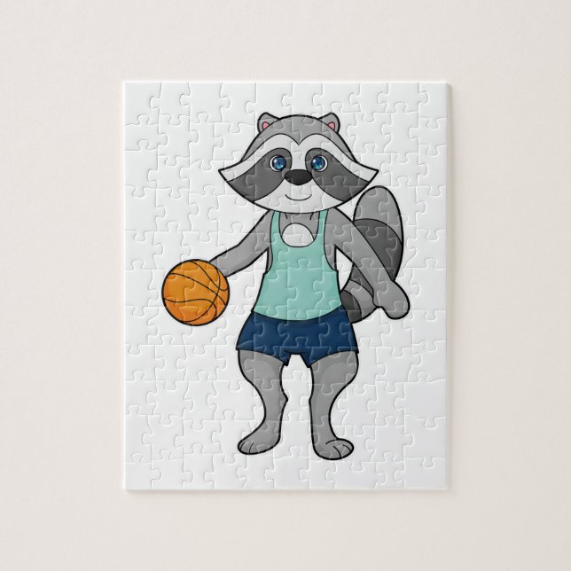 Quebra-cabeça Jogador de basquete Racoon (Vertical)