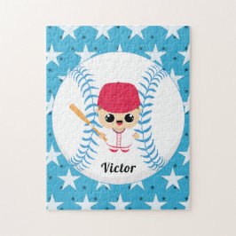 Quebra-cabeça Jogador de Beisebol Engraçado - Estrela - Nome da 