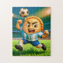 jogador de futebol empanada argentino saltando par