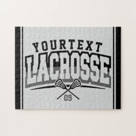 Quebra-cabeça Jogador de Lacrosse Personalizado ADICIONAR NOME N