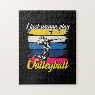 Quebra-cabeça Jogador de Voleibol   Eu Só Quero Jogar Voleibol