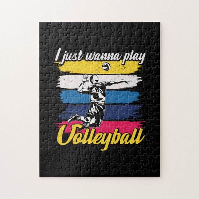Quebra-cabeça Jogador de Voleibol | Eu Só Quero Jogar Voleibol (Vertical)