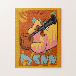 Quebra-cabeça Jogador Oboe Abstrato de Fest do Jazz