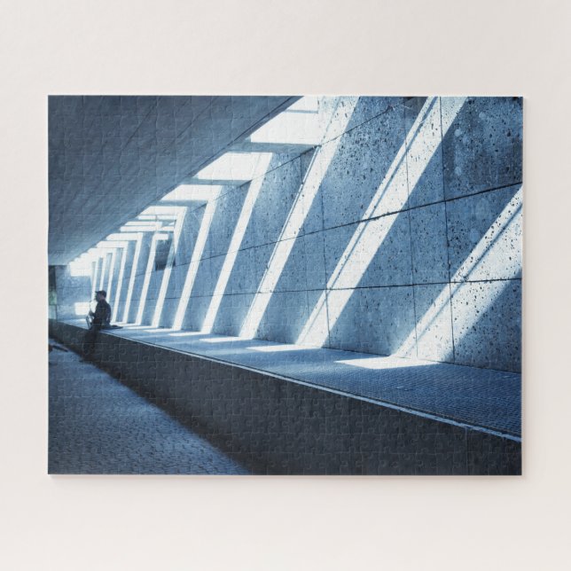 Quebra-cabeça Jogador saxofone solitário - 16x20 - 520 pcs (Horizontal)