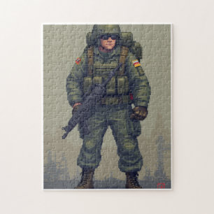 Quebra-cabeça Jogo de Atividade de Mosaico de Imagem Oculta Patr
