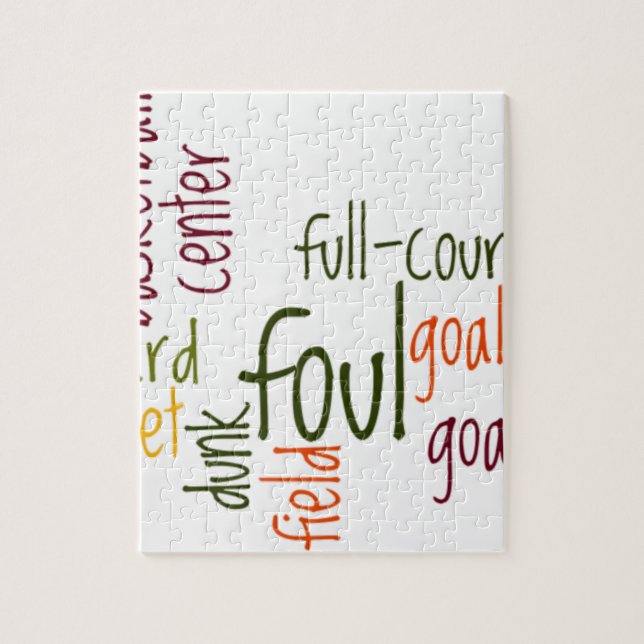 Quebra-cabeça Jogo de basquetebol Linda citação de texto incríve (Vertical)