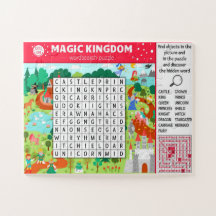 Jogo de Caça-Palavras do Castelo Mágico para Crian