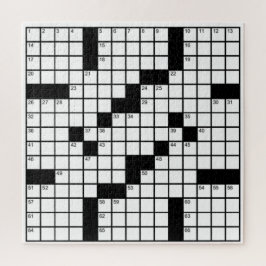 Quebra-cabeça Jogo de Palavras Cruzadas Preto e Branco Divertido