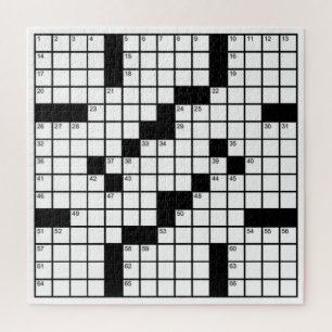 Quebra-cabeça Jogo de palavras cruzadas preto e branco engraçado