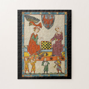 Quebra-cabeça Jogo de Xadrez do Codex Manesse do século XIV