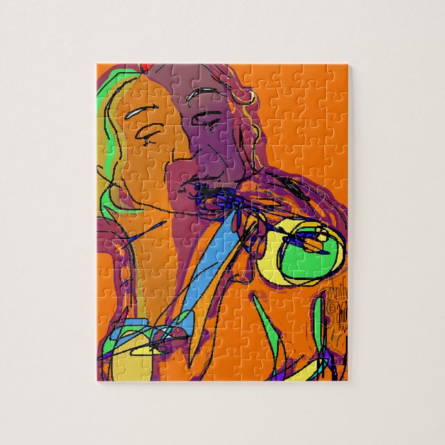 Quebra-cabeça Jogo do jogador de trombeta… que música funky! (Vertical)