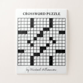 Quebra-cabeça Jogo Personalizado Divertido Cruzadinhas Preto e B