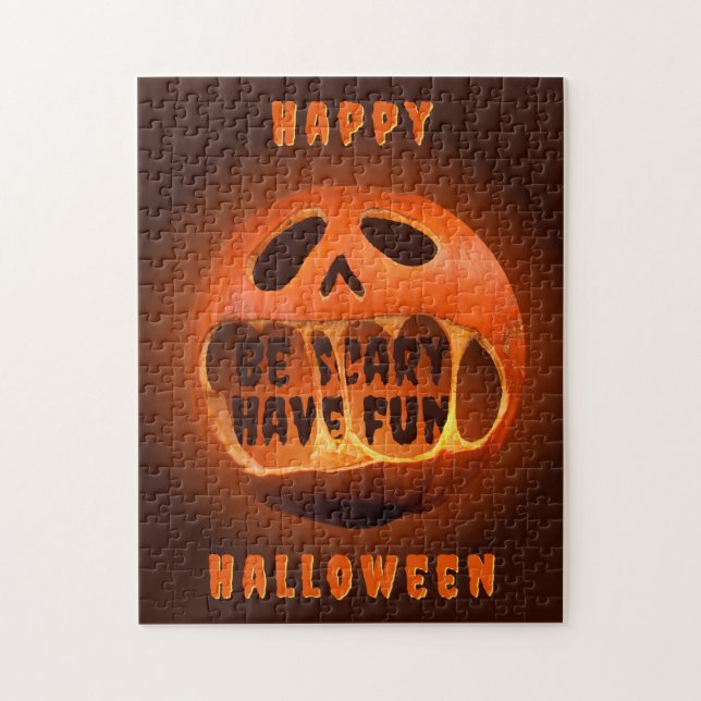 Quebra-cabeça Jogos de festa de Halloween abóbora  (Vertical)