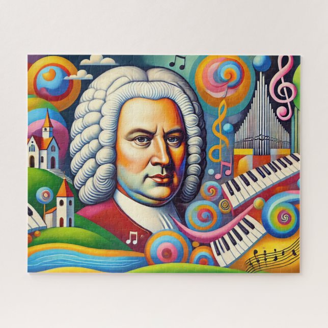 Quebra-cabeça Johann Sebastian Bach Portrait (Horizontal)