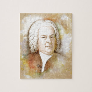 Quebra-cabeça Johann Sebastian Bach Portrait em beige