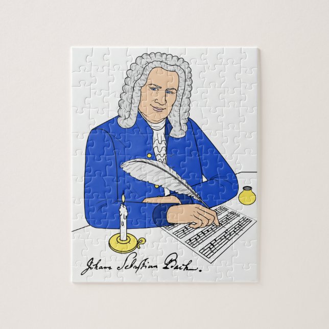 Quebra-cabeça Johann Sebastian Bach puzzle para meninos (Vertical)