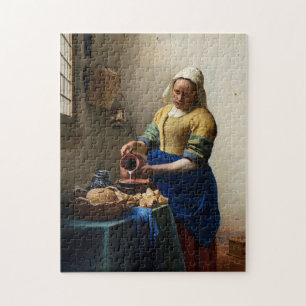 Quebra-cabeça Johannes Vermeer - A Milkmaid