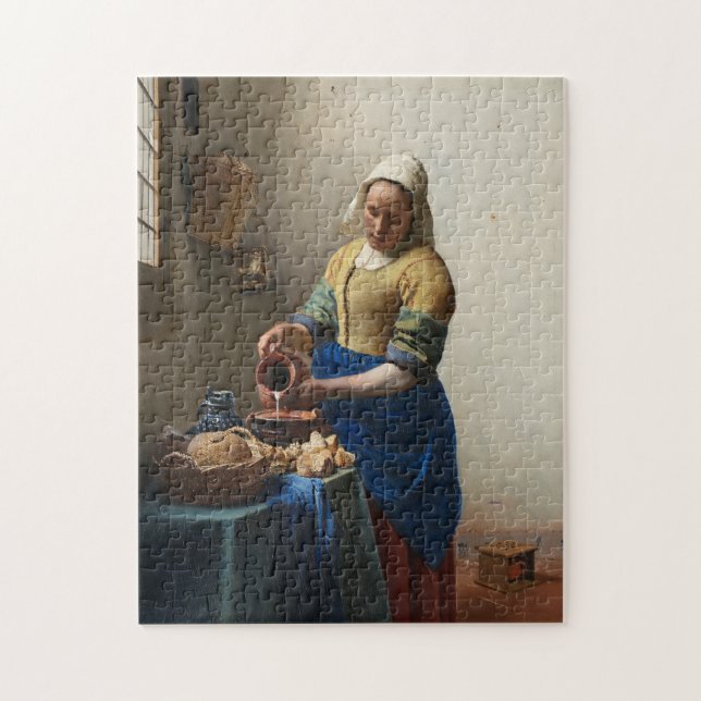 Quebra-cabeça Johannes Vermeer, A Milkmaid (Vertical)