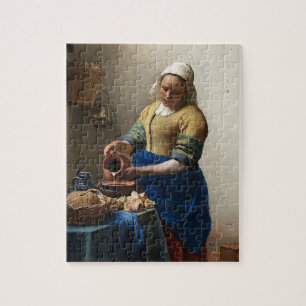 Quebra-cabeça Johannes Vermeer - a pintura do Milkmaid