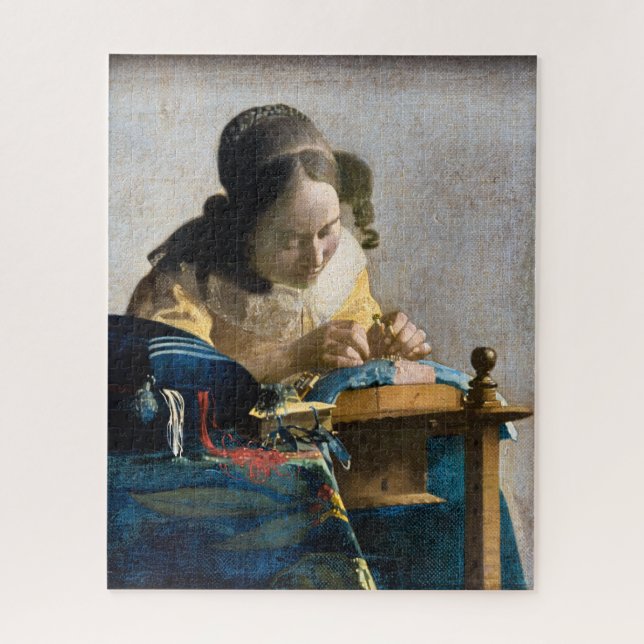 Quebra-cabeça Johannes Vermeer - O Lacemaker (Vertical)