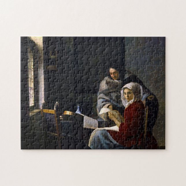 Quebra-cabeça Johannes Vermeer - Rapariga Interrompida em Sua Mú (Horizontal)