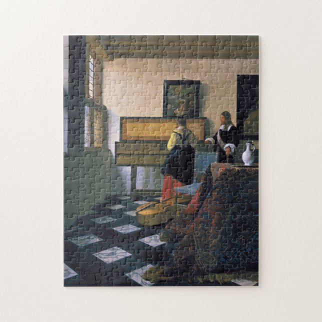 Quebra-cabeça Johannes Vermeer, van Delft, A lição de música (Vertical)