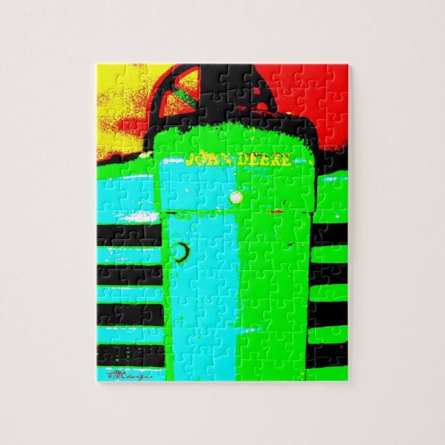 Quebra-cabeça John Deere Green Trator - Fazenda Fotografia (Vertical)