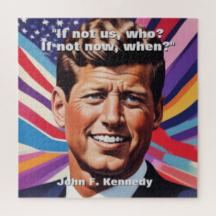 Quebra-cabeça John F. Kennedy Cita Inspiração Motivacional