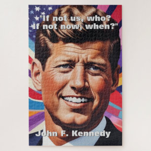Quebra-cabeça John F. Kennedy Cita Inspiração Motivacional