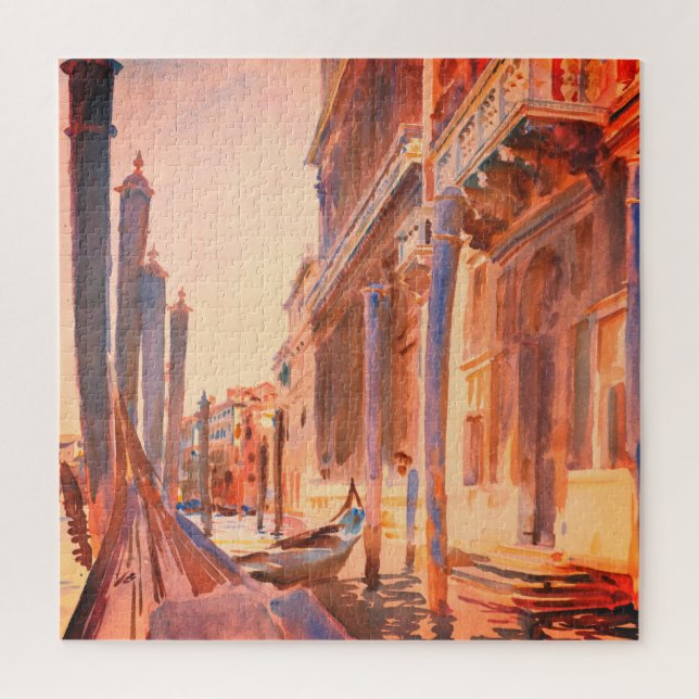 Quebra-cabeça John Singer Sargent Gondola Moorings Veneice   (Vertical)