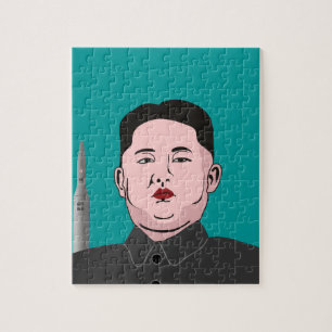 Quebra-cabeça Jong-un de Kim & míssil nuclear