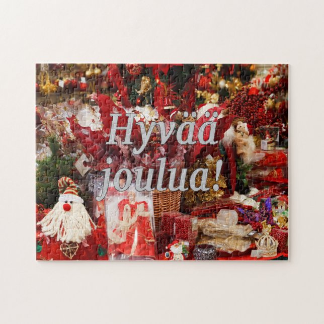 Quebra-cabeça Joulua de Hyvää! Feliz Natal no wf finlandês (Horizontal)