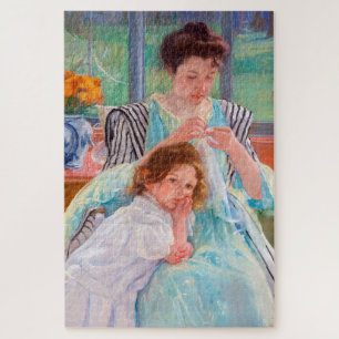 Quebra-cabeça Jovem Mãe Costurando, Mary Cassatt