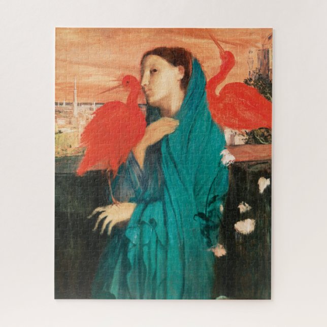 Quebra-cabeça Jovem mulher com Ibis Fine Art por Edgar Degas (Vertical)