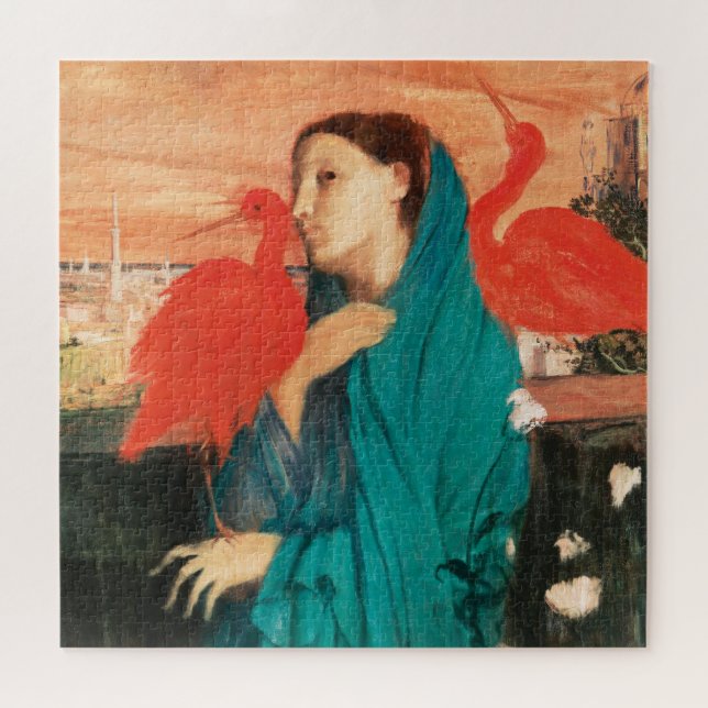 Quebra-cabeça Jovem mulher com Ibis Fine Art por Edgar Degas (Horizontal)
