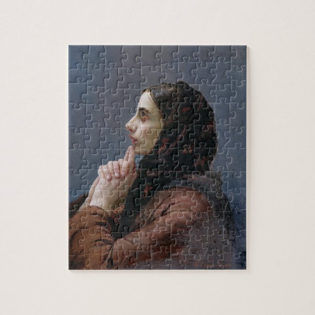 Quebra-cabeça Jovem mulher na oração, 1879 (óleo em canvas) (Vertical)